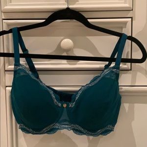 Teal meshy bra